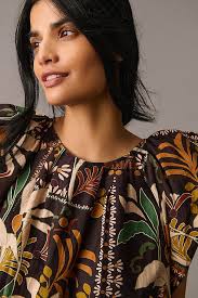 Camille Flutter-sleeve Blouse