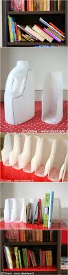 How To Diy Book Organizer From Recycled Plastic Bottles Craft Recycle Organizing Diy Projects Plastic Bottles Diy Books Organizer Diy Book