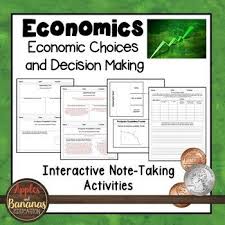 Economic Choices And Decision Making Interactive Note T Interactive Notes Economics Lessons Economics