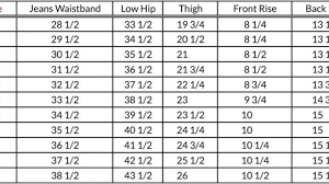 Gap Jeans Size Chart The Best Style Jeans