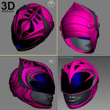3d Printable Model The Pink Ranger Helmet From New Power Ranger 2017 Print File Format Stl Do3d Com New Power Rangers Power Rangers 3d Printable Models
