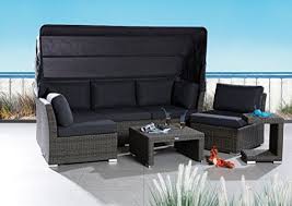 Poly Rattan Sonneninsel Set Strandkorb Barcelona Relax Garten Lounge Com Lounge Garnitur Garten Lounge Rattan Gartenmobel