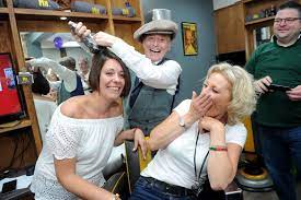 Jun 20, 2021 4:30 pm. Bury St Edmunds Bride Bev Major Shaves Head For The Giles Trust In Support Of Ub40 Saxophonist Brian Travers After Brain Tumour Diagnosis