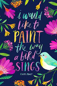Printable Art Inspiring Quote By Monet Flower Garden Bird Painting Digital Downolad Typographic Quote Poster Artist Quotes Art Quotes Floral Quotes