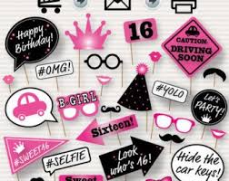 30th Birthday Photo Booth Props Printable 30th Birthday Party Printable Photo Booth Props Glasses Etsy Sweet 16 Photos Sweet 16 Birthday Sweet 16 Parties