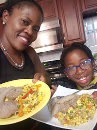 Dumplings with salt fish and beans