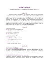 view resume capri cosmetology