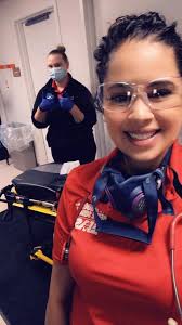 Monday night Duty crew Team #2 Sydney Miller and Ciaely Sanchez-Collazo  Lots of cleaning after every call ! Thank you Ladies ! THRSEMSSTRONG