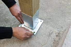 How To Anchor Post To Concrete Howtospecialist How To Build Step By Step Diy Plans Diy Deck Concrete Posts Diy Plans