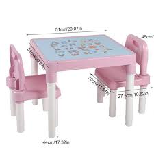 Childrens Kids Plastic Table Chair Set Learning Studying Desk Home Kindergarten Sponsored Groupon Mobile D Kindergarten Tables Plastic Tables Chair Set