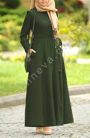 Giy Cik Cepli Tam Boy Ferace Yesil Tesettur Ferace Kap Pardesu Panco Suhneva Moda Stilleri Abaya Tarzi Maksi Elbiseler