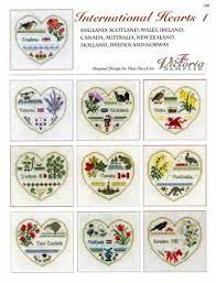 Unlike many other sites, we give you the pictures, the patterns and the code absolutely free. Victoria Sampler International Hearts Cross Stitch Designs