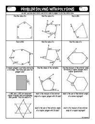 Polygons Graphic Organizer And Practice Angles Worksheet Interior And Exterior Angles Graphic Organizers