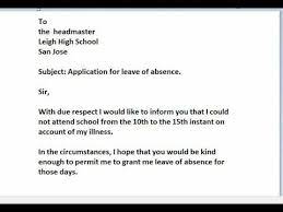 This form, duly completed, and supported by the signature of the relevant authority as indicated in the policy for leave of absence (loa) applications by students (see back of. How Do You Write An Application For A Leave Of Absence Youtube