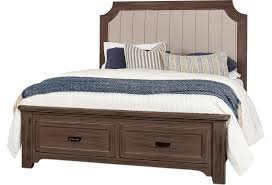 Not available for pickup and same day delivery. Laurel Mercantile Co Bungalow Transitional King 2 Drawer Upholstered Storage Bed Lagniappe Home Store Upholstered Beds