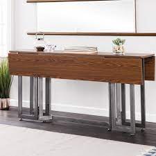 Eleanora Drop Leaf Console To Dining Table Narrow Dining Tables Folding Dining Table Dining Table In Kitchen