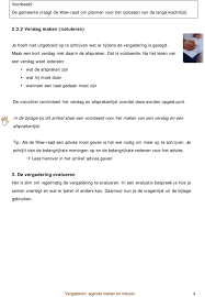 Verschillende bij het organiseren van schoolbehoeftenschoolambtenaren. Vergaderen Een Agenda Opstellen En Notulen Maken Pdf Gratis Download
