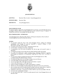 15% evenings and weekends category…: Executive Office Assistant Group Managing Director Job Description May12 Chief Executive Officer Economics