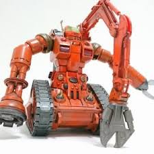 RX-75 ガンタンクの建機バージョンです。 前回のRTX-65 ガンタンク初期型では、アスタコNEOの主腕を使用したので、  今回のRX-75では副腕を使用。 破壊の後の復興をイメージしたジオラマも面白いかも・・・ | ガンダム ズゴック, タンク, 模型