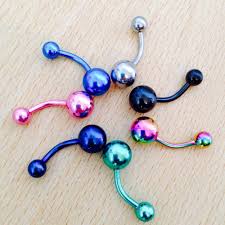 titanium belly bar piercing naval ring hoop 10mm colourful 1 6mm body jewelry belly rings belly button piercing jewelry belly piercing jewelry