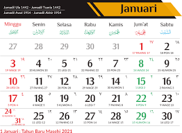 Download Kalender Januari 2021 Kalender Desain Kalender Tanggal
