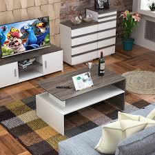 Homfa Modern Console Table Amazon Coffee Table 2 Tier Rectangular Storage Open Shelf Table For Living Modern Console Tables Living Room Table Modern Console