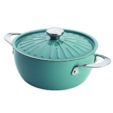 Rachael Ray Cucina Hard Porcelain Enamel Nonstick Covered Round Casserole 4 5 Quart Agave Blue Review Cookware Set Casserole Dishes Bakeware Set
