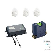 Best diy water leak detector system. Moen Flo By Moen 0 75 In Smart Water Leak Detector With Automatic Water Shutoff Valve 3pk Water Detector And Battery Backup T900 001 B3d The Home Depot