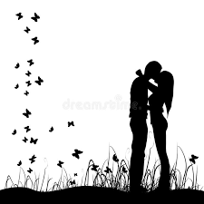 Black And White Kiss Silhouette Couple Kisses On A Meadow Black Silhouette Vector Illustration Ad Meadow Kisses Couple Bla Silhouette Drawing Silhouette Painting Black Silhouette