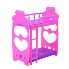 Product title barbie dollhouse and furniture set with 3 dolls, gif. Barbie Bed Beautiful Plastic Bunk Bed Bedroom Furniture Bed Set For Barbie Dolls Dollhouse Bedroom Purple Kids Toy Frame Doll Double Bed Dollhouse Girls Gift Rose Red Rose Red Buy Online In Andorra