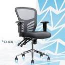 Click365 Flow Mid Back Mesh Office Chair, Extra Padded Seat ...