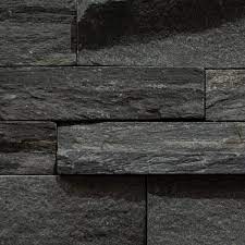 Indoors, stone veneer can be used to rejuvenate a fireplace surround, create an accent wall or add a rustic backsplash to your kitchen. Obsidian Black Stone Wall Cladding
