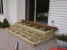 A deck is a weight supporting structure that resembles a floor. Image Result For Diy Platform Steps Patio Stairs Diy Patio Patio Steps