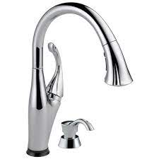 The optional a/c adapter (ep73954) electrically isolates the faucet from the household electrical wiring. Single Handle Pull Down Kitchen Faucet With Touch2o Technology And Soap Dispenser 9192t Sd Dst Delta Faucet
