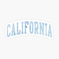 California Baby Blue Tie Dye College Varsity Lettering Sticker By Jean Hopkins In 2020 Brandy Melville Stickers Tie Dye Sticker Girl Stickers