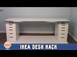 It comes in a sit/stand version too. Gold Ikea Alex Desk Hack Novocom Top