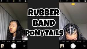 Nope, you don't have to just wear it down. Half Up Half Down Rubber Band Ponytails Hair Tutorial Egdes Youtube