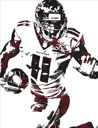 Explore 623989 free printable coloring pages for your kids and adults. Julio Jones Atlanta Falcons Pixel Art 4 Greeting Card For Sale By Joe Hamilton
