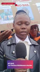 Precious Molokomme's Ex-Lover Abandons Bail Application The ex-lover who  slit the throat of his girlfriend and left permanent scares after she ended  their relationship has appeared in the Boksburg ...