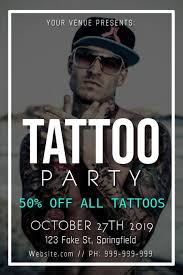 Added on 07 jan 2018. Tattoo Party Poster Template Postermywall