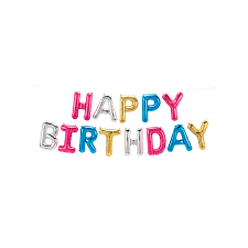 O compositor e radialista almirante, da rádio tupi do rio de janeiro, organizou em 1942 um concurso para escolher uma letra que casasse com a melodia de happy birthday to you; Cartel De Globos Letras Happy Birthday Multicolor Globos Yuli