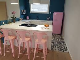 Cuisine Blanche Frigo Smeg Carreaux De Ciment Impression Interieure Www Impression Interieure Fr Cuisine Blanche Frigo Smeg Cuisine