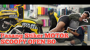 Buat motormu tampil beda, awet muda, tetap baru dan purna jual yang tetap tinggi karena cat body masih kinclong decal sticker kami menggunakan bahan sticker grade 1 kualitas baik keunggulan. Pasang Stiker Open Bo Scoopy Youtube