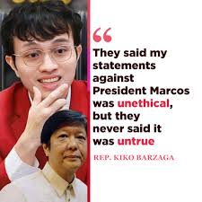 They said my statements against President Marcos was unethical, but they  never said it was untrue. Marcos will experience a repeat of history, not  just like his father, but also like the