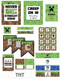 We've collected together all of the free minecraft themed resources we've created. Minecraft Birthday Party With Free Printables Elva M Design Studio
