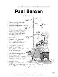 Paul Bunyon Grade 3 Poem Poetry For Kids Traditional Literature Poems