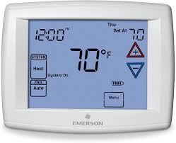 From the settings menu displayed on the screen, use the navigation keys to select the thermostat lock option. Emerson 1f95 1277 Touchscreen 7 Day Programmable Thermostat Thermostats Amazon Canada