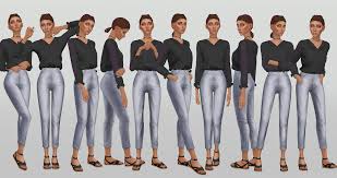 Ts4cc Single Poses Model Poses Sims 4 Sims