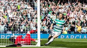 Daizen Maeda dazzles as Celtic beat Falkirk to share top spot with Hearts