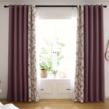Modern curtains for living room gray and purple. Minimalismus Vorhang Lila Mit Blatt Muster Fur Wohnzimmer Pattern Curtains Living Room Curtains Living Room Living Room Decor Curtains
